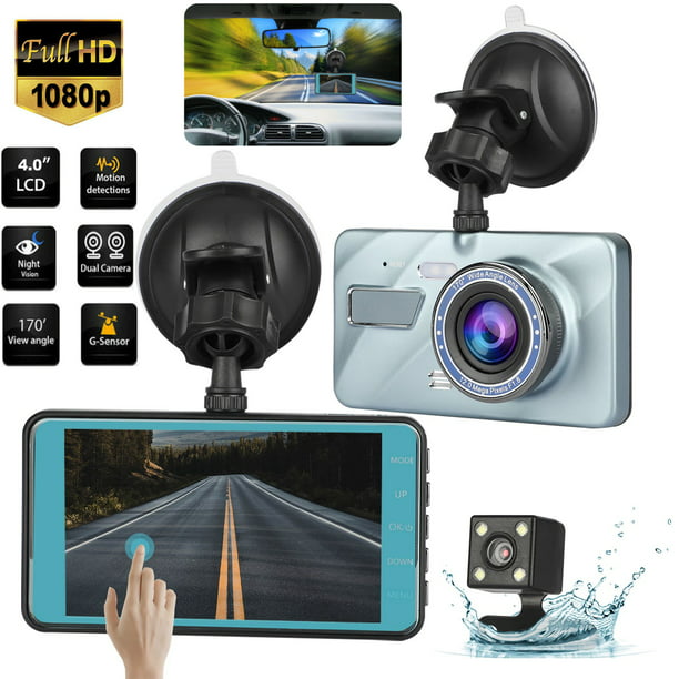 Parking Monitor G-Sensor Poetele-R 4 Inch Screen Dash Cam 1080P Car DVR Dashboard Camera Full HD with Dual Lens Front and Rear,170°Wide Angle WDR Loop Recording Motion Detection 4350447806 